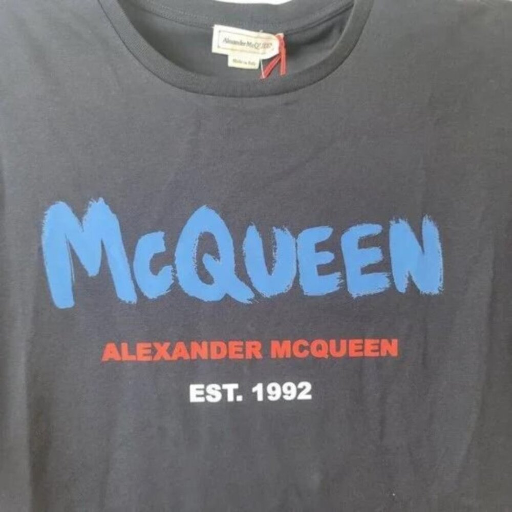 Alexander McQueen Graffiti Logo T-Shirt Size M - Picture 4 of 9